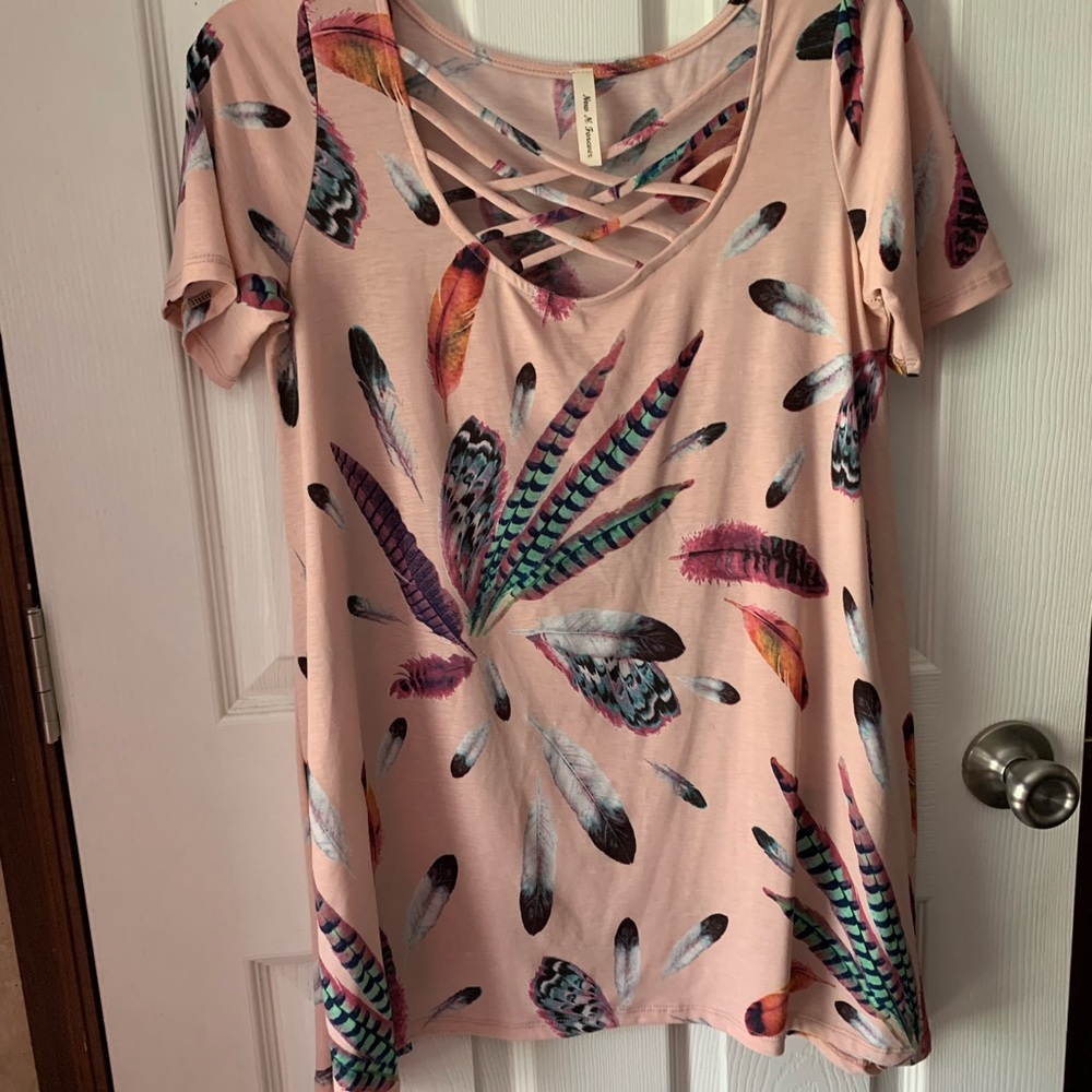 Feathered boutique blouse
